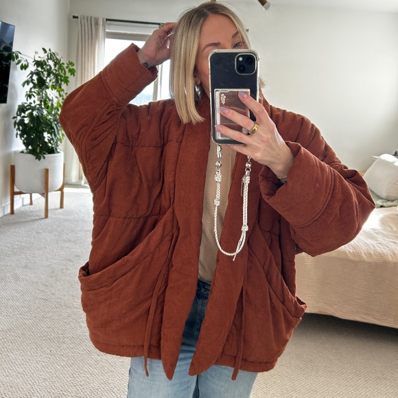 7115 by SZEKI Signature Sumo Puffer Corduroy Rust Brown - Picture 2 of 5